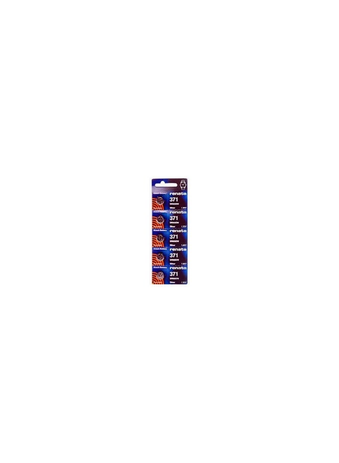 Renata 5 Pieces Renata Watch Batteries 371/ SR920SW  Swiss Made Silver 1.55 V - Image 1