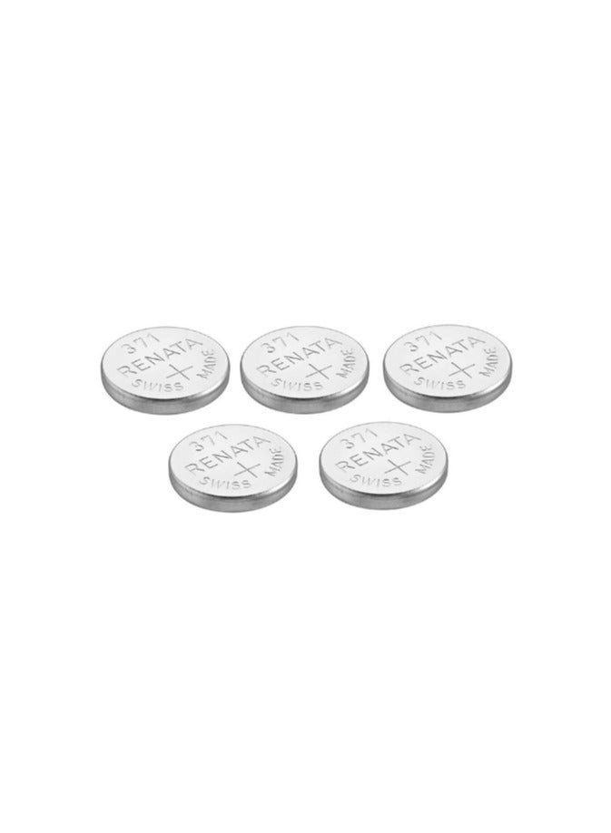 Renata 5 Pieces Renata Watch Batteries 371/ SR920SW  Swiss Made Silver 1.55 V - Image 2