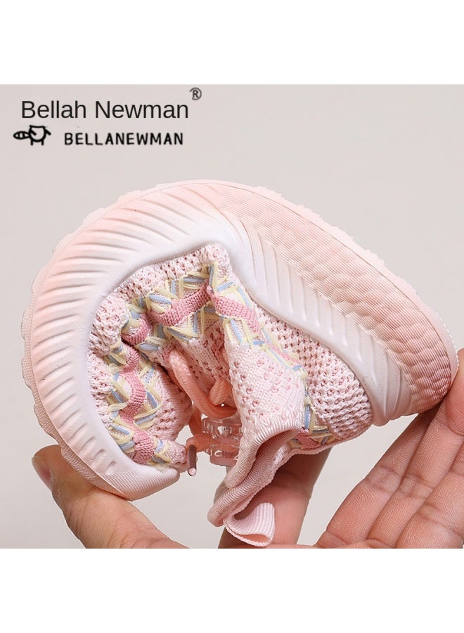 Bella Newman أحذية جوز الهند للأطفال مجموعة ربيع وصيف جديدة أحذية أطفال صغيرة ومتوسطة Casual أحذية بنات Flyknit أحذية رياضية خفيفة الوزن - Image 4