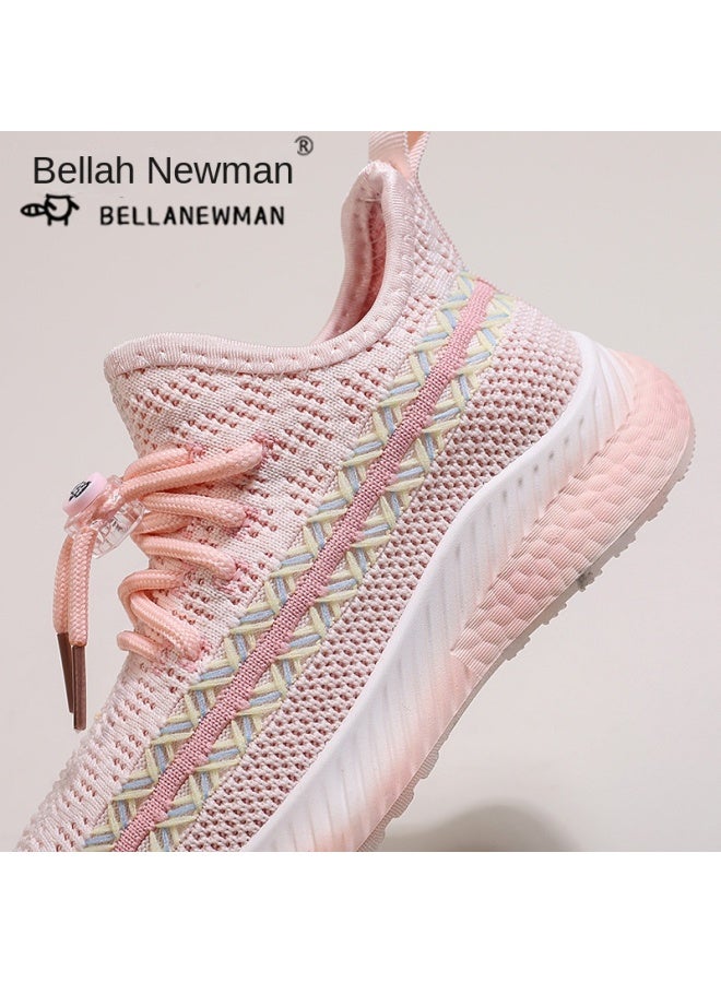 Bella Newman أحذية جوز الهند للأطفال مجموعة ربيع وصيف جديدة أحذية أطفال صغيرة ومتوسطة Casual أحذية بنات Flyknit أحذية رياضية خفيفة الوزن - Image 2