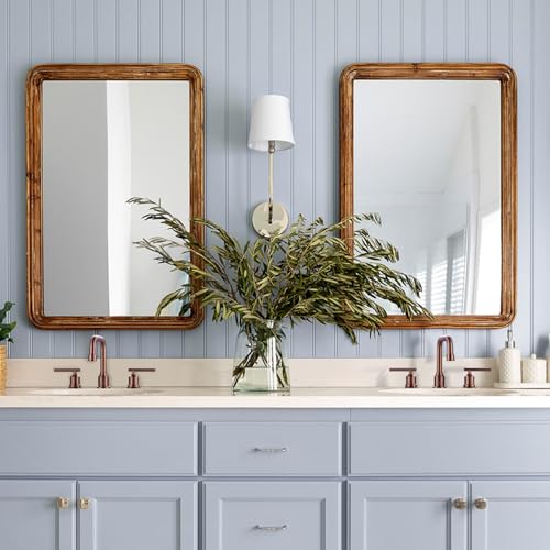 WOWOW Widespread Bathroom Faucet 3 Holes Bathroom Sink Faucet 2 Handle Vanity Faucet with Pop up Drain and Supply Lines Farmhouse Basin Tap 8 Inch Rose Gold - Image 3