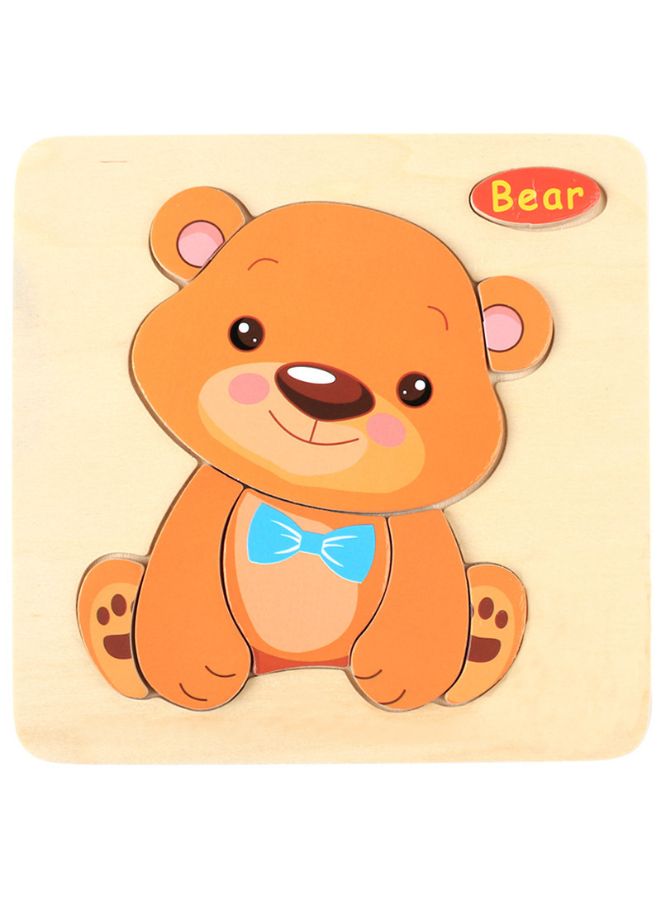 ألغاز خشبية للأطفال الأولاد والبنات الحيوانات مجموعة الدب - Image 1