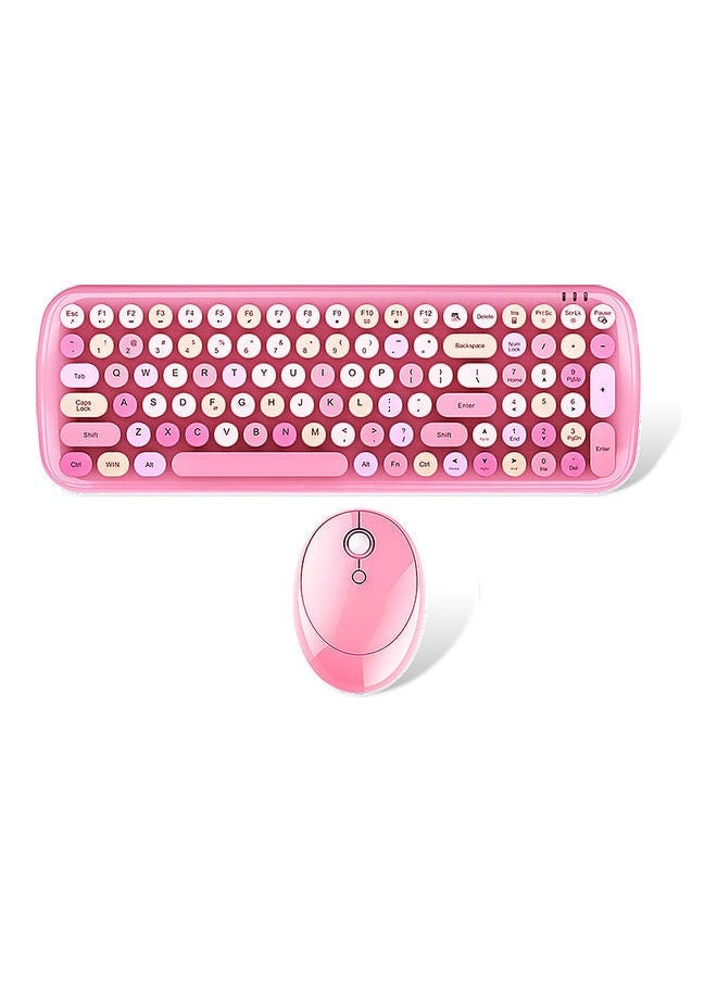 NIBEMINENT Mofii Candy XR 2.4g Wireless Keyboard & Mouse Combo Pink  - Image 1
