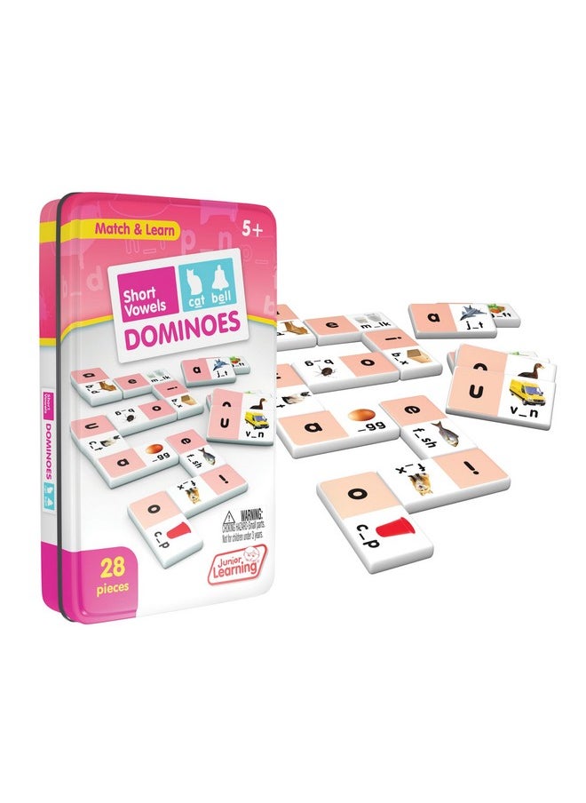 Junior Learning Junior Learning Short Vowel Dominoes Educational Action Games, Multi (JL493)  - Image 4