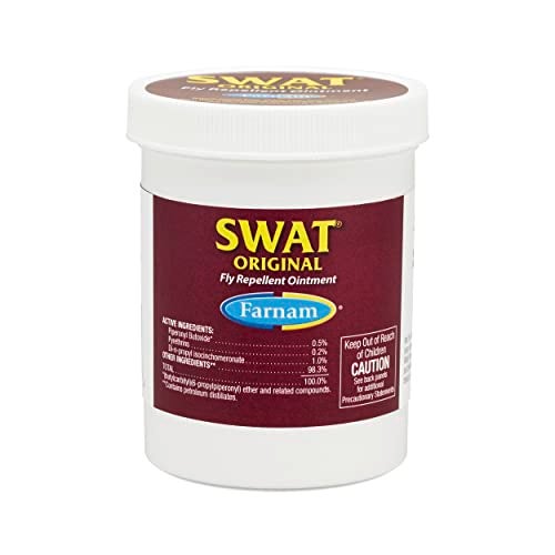 Farnam SWAT Pink Fly Repellent Ointment for Horses, Repels House, Stable, Face & Horn Flies, Protects Wounds on Horses, Ponies & Dogs, 7 oz. - Image 1