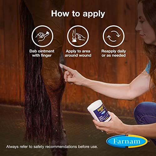 Farnam SWAT Pink Fly Repellent Ointment for Horses, Repels House, Stable, Face & Horn Flies, Protects Wounds on Horses, Ponies & Dogs, 7 oz. - Image 4