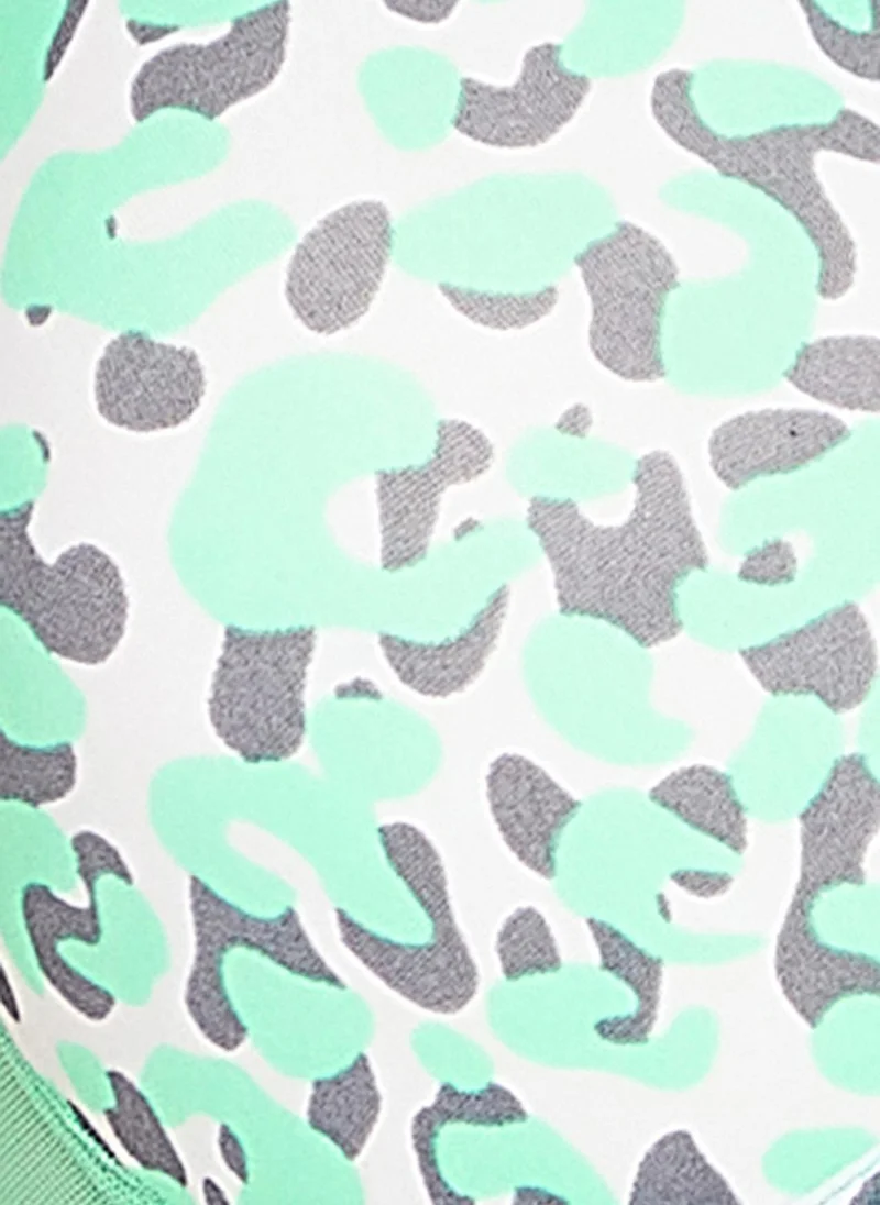 Clovia Green Clovia Padded Non-Wired Full Cup Animal Print T-shirt Bra in Mint Green for Women | Best Price UAE