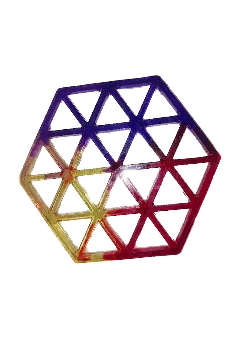 1 piece big epoxy resin colorful coaster for food