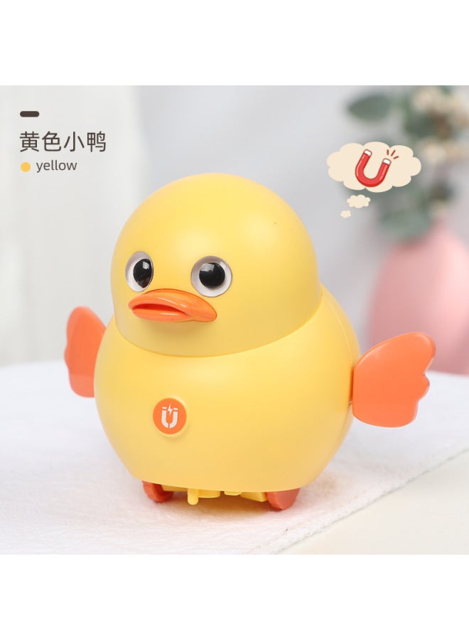 Same Style Internet Celebrity Electric Magnetic Swing Duck Toy Cute Chicken Small Team 6 Gift Boxes-Color:Yellow  - Image 1