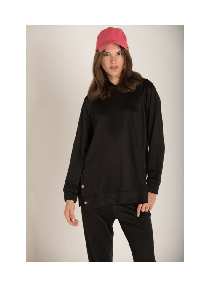 Marco Bergamo Snap Buttons Side Hoodie - Image 2