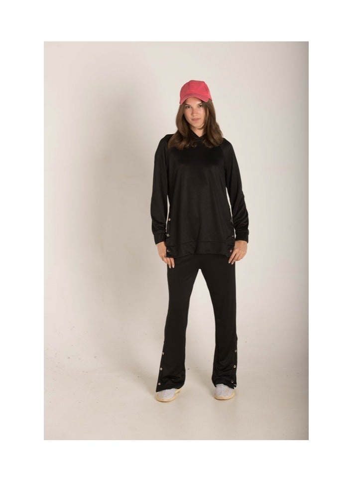 Marco Bergamo Snap Buttons Side Hoodie - Image 3