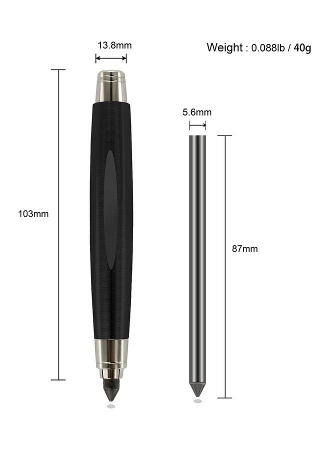 WSD - Sketch Up 5.6Mm Mechanical Pencil Mechanical Clutch With Built Sharpener (Black) - Image 1