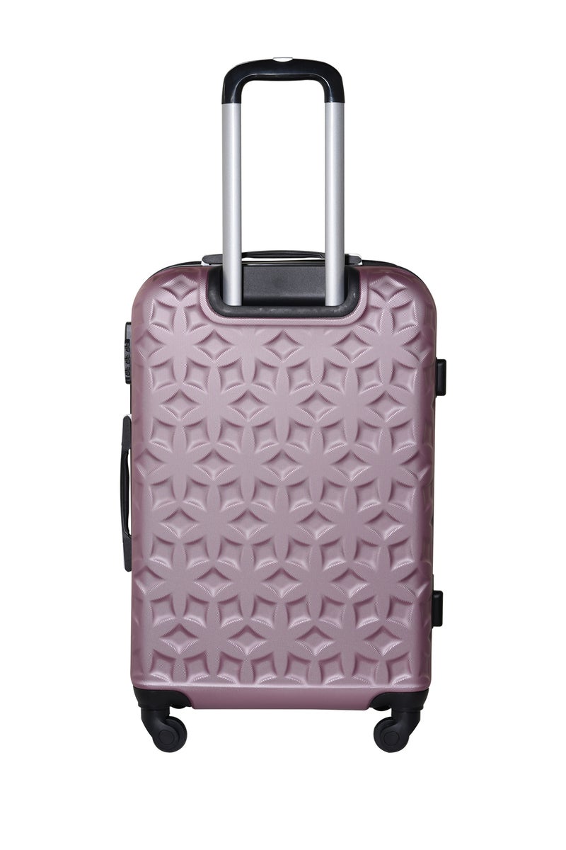 KTMC ABS Luggage 24 inches Checked Suitcases, KTMC-9191 Pink - Image 2