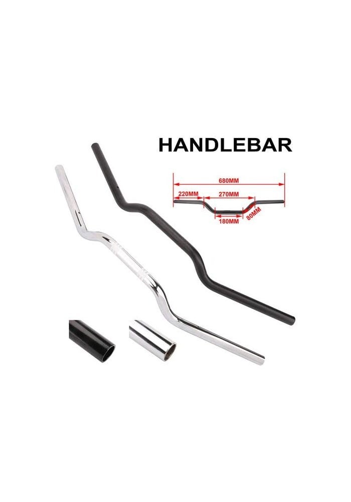 YSMOTO Motorcycle 1" Drag Tracker Handlebar - Black Handlebars for Sportster XL 883 1200 Bobber Custom Chopper Softail Dyna - Image 4