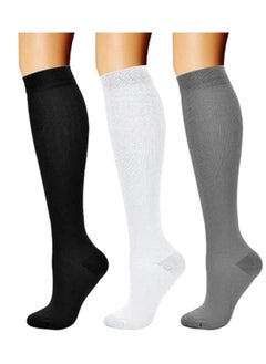 Compression Socks for Women & Men Circulation (3 Pairs)is Best Support for Athletic Running Cycling (S-M)
