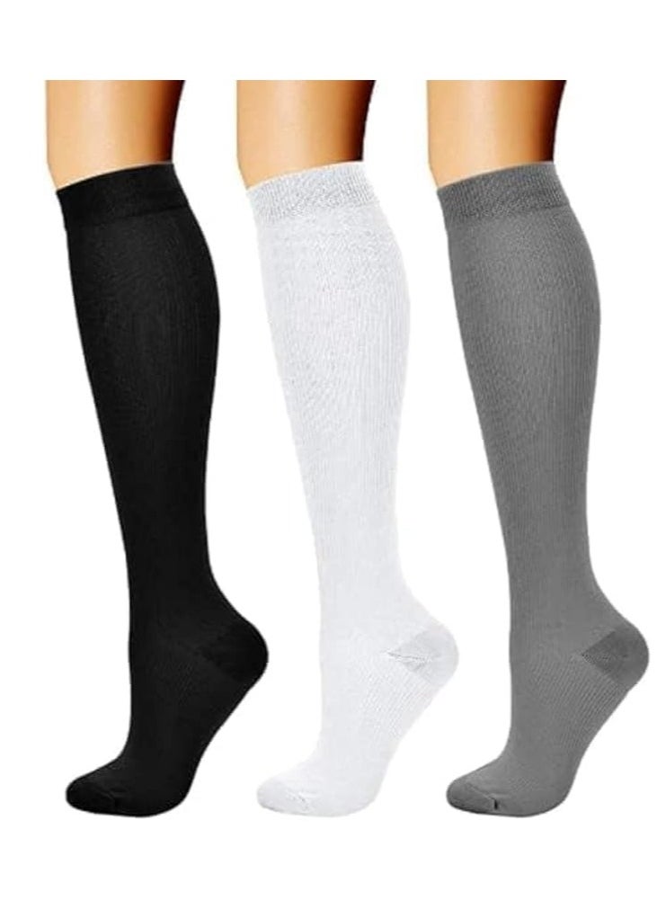 Generic - Compression Socks for Women & Men Circulation (3 Pairs)is Best Support for Athletic Running Cycling (S-M) - Image 1