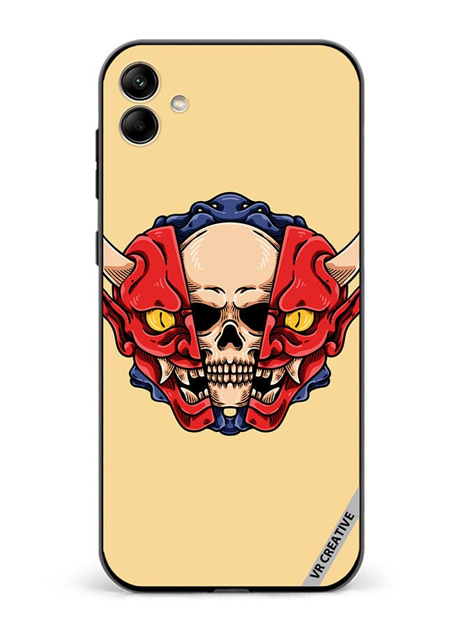 VR CREATIVE Protective Case Cover For Samsung Galaxy A04 Skull Inside Demon Oni Mask Design Multicolour - Image 1