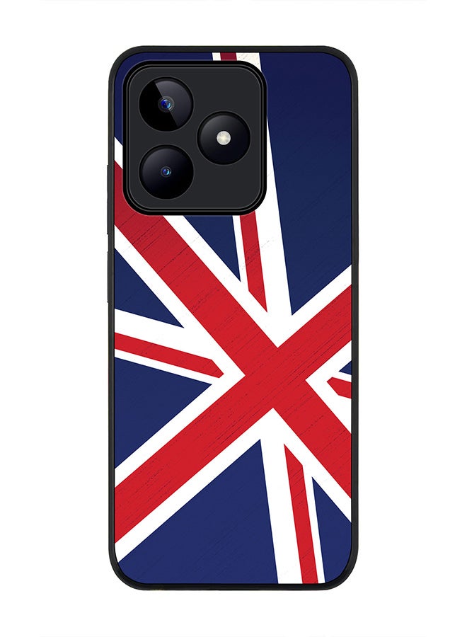 Stylizedd Rugged Black edge case for Realme C51 / Realme Note 50 4G, Slim fit Case Flexible Anti Drop TPU Gel Thin Cover - Flag Of UK - Image 1