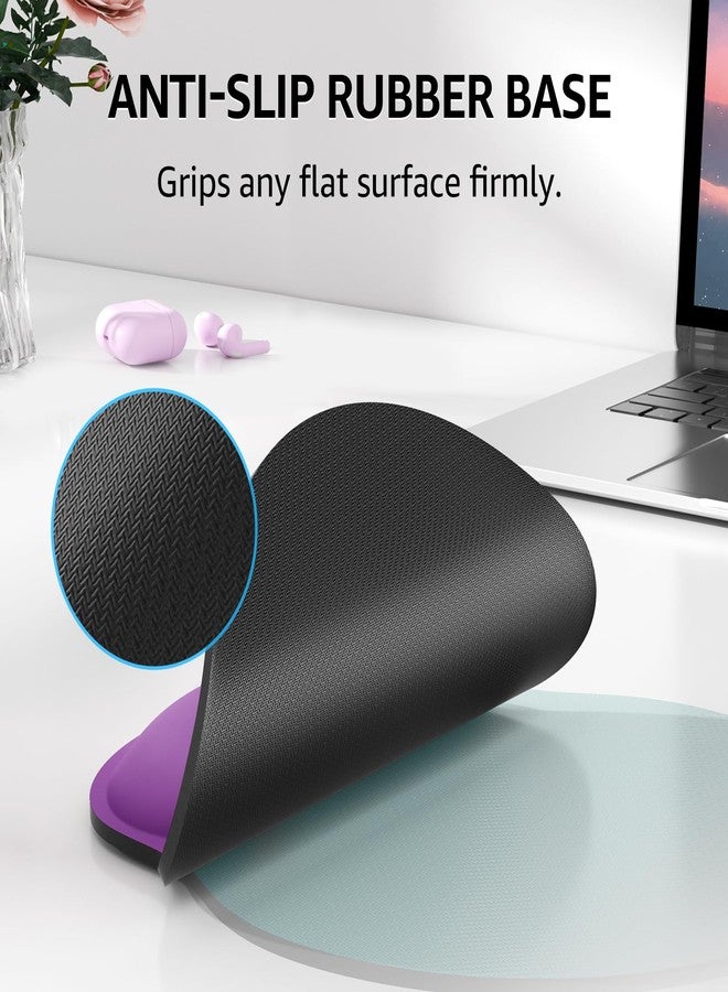KTRIO Ergonomic Mouse Pad with Wrist Rest, Comfortable Keyboard Wrist Rest, Memory Foam Wrist Rest for Computer Keyboard for Easy Typing & Pain Relief for Office & Home, Purple - Image 4