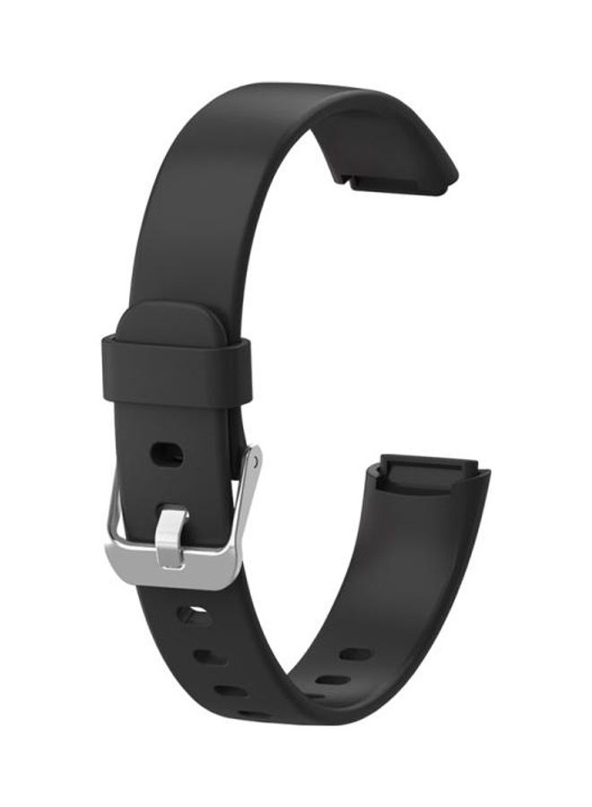 NIBEMINENT Luxe Silicone Replacement Strap Watchband For Fitbit Black - Image 1