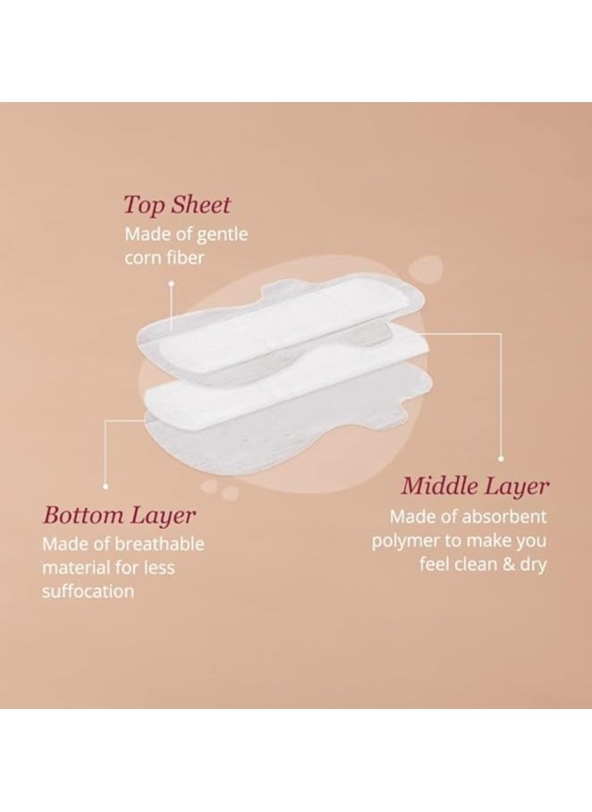 CARMESI Carmesi Sanitary Pads Rash-Free Organic Large Sanitary Pads For Women - 100% Certified By Gynecologist Natural Plant Based Top Sheet No Fragrance, No Chlorine - With Disposal Bags (Pack Of 30 Pads)  - Image 3