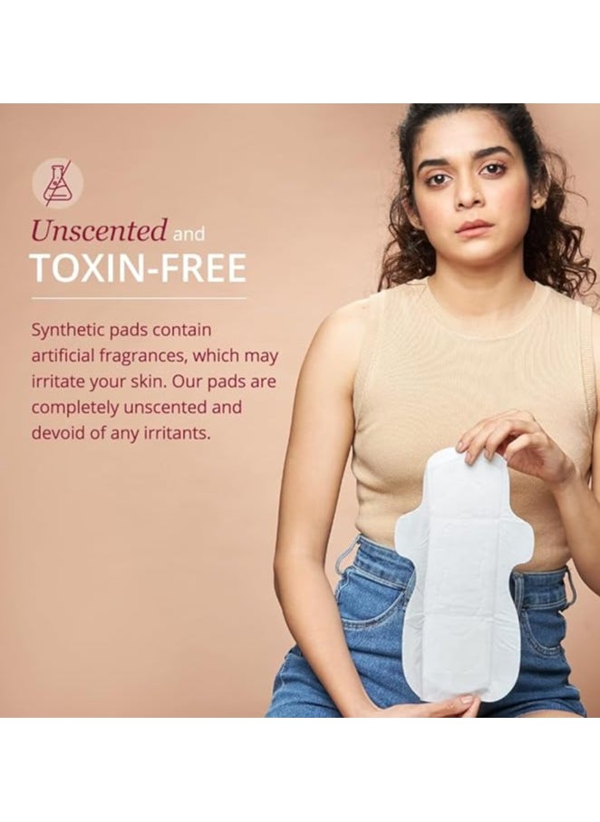 CARMESI Carmesi Sanitary Pads Rash-Free Organic Large Sanitary Pads For Women - 100% Certified By Gynecologist Natural Plant Based Top Sheet No Fragrance, No Chlorine - With Disposal Bags (Pack Of 30 Pads)  - Image 5