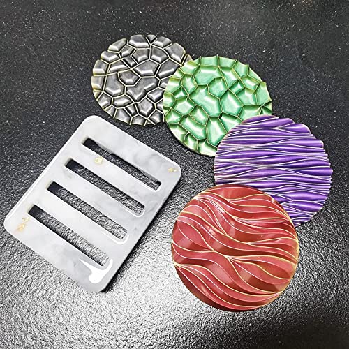 SNOOGG® Pack of 1 Silicone Epoxy Resin Coaster Stand Mold, Holds 4 Coasters, Ideal for DIY Resin Art and Home Decoration - Image 1