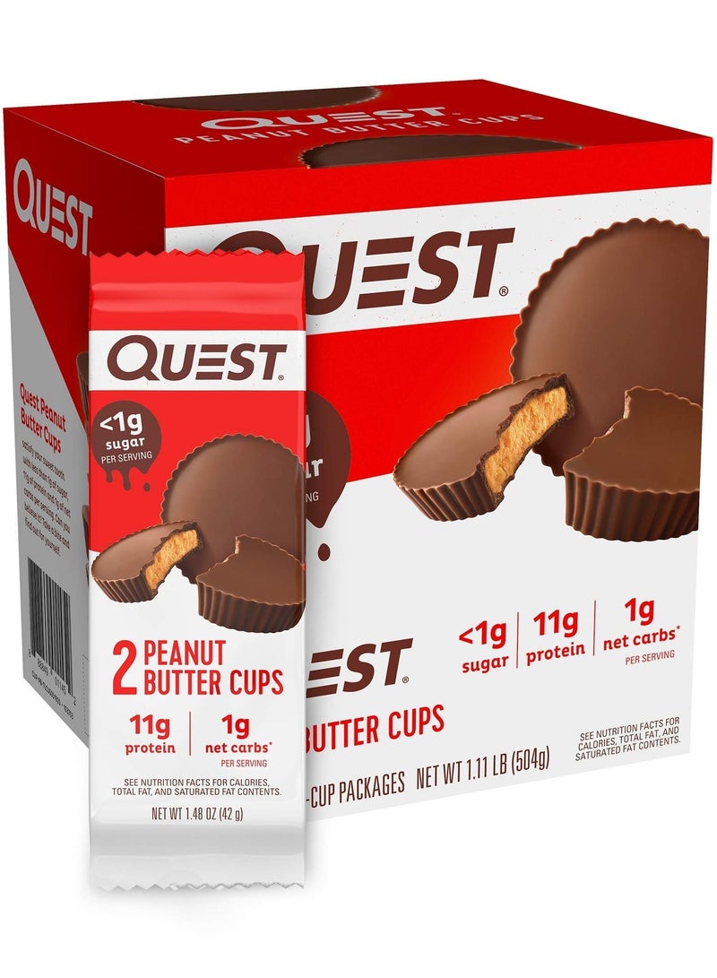 Quest High Protein Low Carb Peanut Butter Cups 12 Count (Pack of 12) - Image 1
