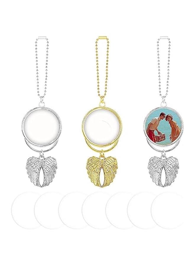FYLX 3 Keychain Tag Set with 7 Aluminum Sheet Wings Tels and Round Rings for DIY Art Craft Key Chains - Image 1