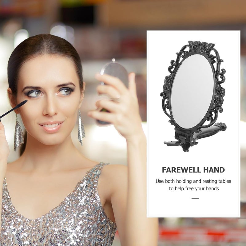 Reliable durability Garneck Rose Flower Design Folding Handheld Mirror for Makeup, Black Portable Hand Mirror for Women’s Vanity and Travel Use Individual & group usable Batch consistent craftsmanship Long term storage compatible Longevity upgraded craftsmanship Cost effective global grade quality No overseas transit wait All storage space compatible UV resistant High strength upgraded material Hot & cold climate compatible Land transit & shipment compatible Longevity optimized build Flexible sizing options Non sticky surface Hanging space save Fault optimized construction Stackable design Indoor outdoor all-purpose fit Lightweight Classic design alternatives Global upgraded economical craftsmanship Main road full logistics cover Adjustable build Economical varied sizing picks - Image 4