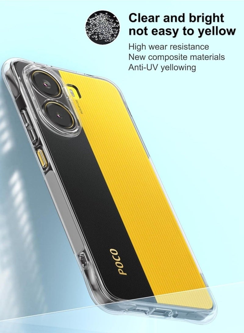 MUNTAQI غطاء حماية Xiaomi Poco X7 Pro 5G – غطاء بامبر سيليكوني فاخر مع زوايا معززة وحماية للكاميرا، تصميم مضاد للصدمات لهاتف Xiaomi Poco X7 Pro 5G – حماية متينة ونحيفة لهاتفك الذكي - Image 5