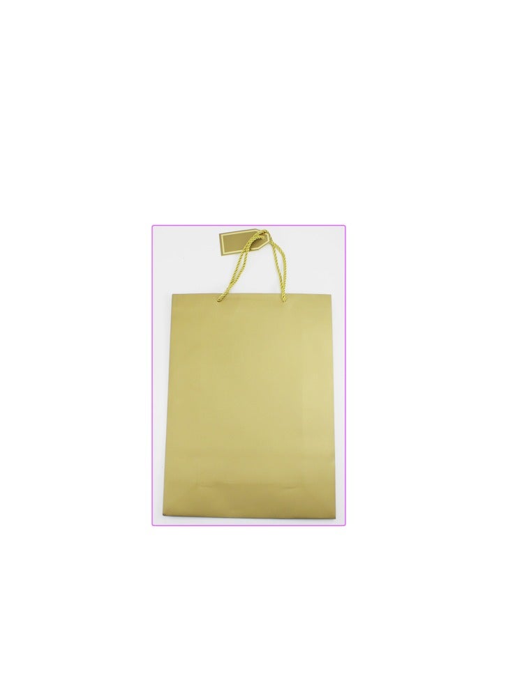 AL QADAH Paper Gift Bag 31x12x42Cm Golden Color  - Image 3