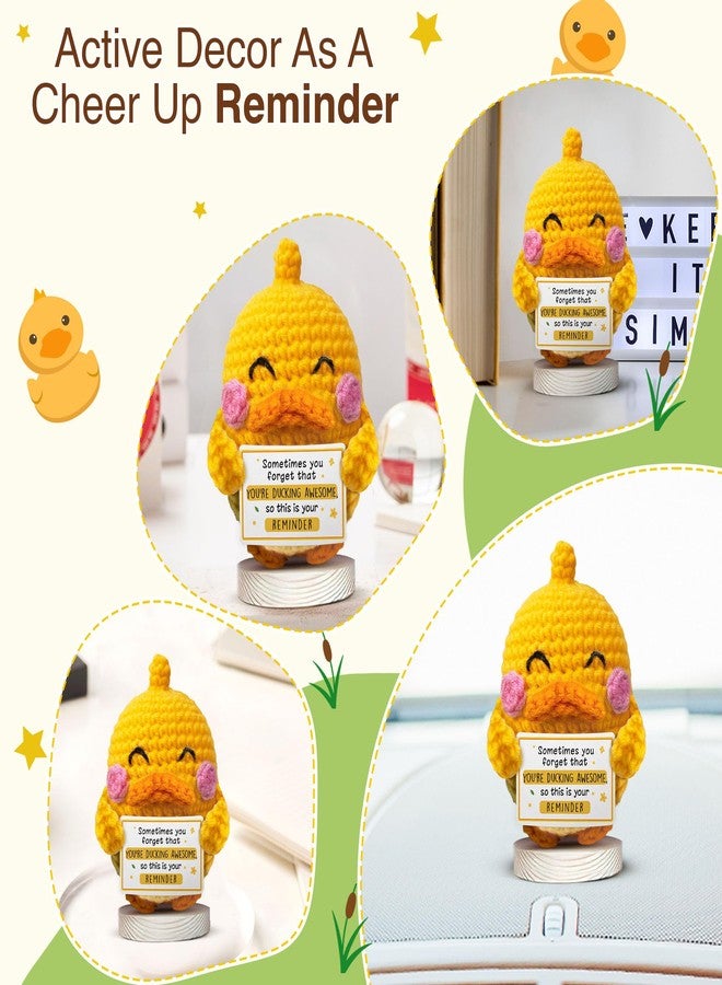 Gossby Positive Duck Crochet - Sometimes You Forget You're Ducking Awesome - Inspirational Gift for Women, Men - Christmas, Birthday, Emotional Support, Positive Energy Gift for Friend, Coworker - Image 5