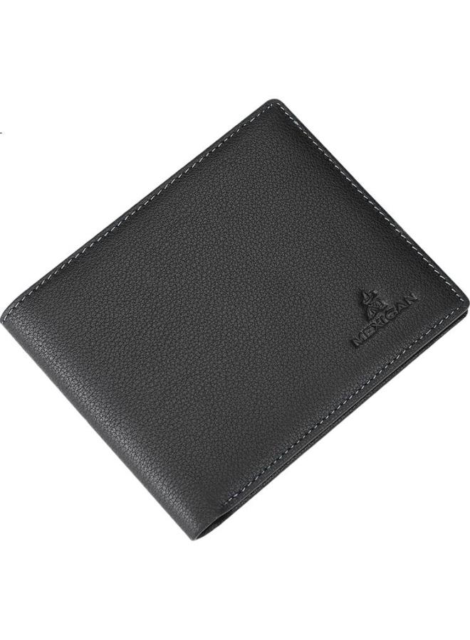 Scarecrow Men'S Wallet, Short Style, Top-Grain Leather, Horizontal Bifold, Multi-Card Slots, Billfold, Qixi Valentine'S Day Gift - Image 3