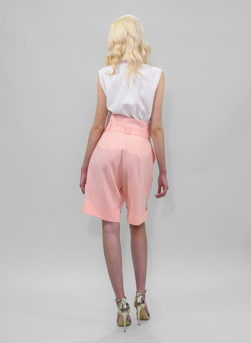 BITOLIA GALLERY Ivory Linen Shirt with Bow - Image 2