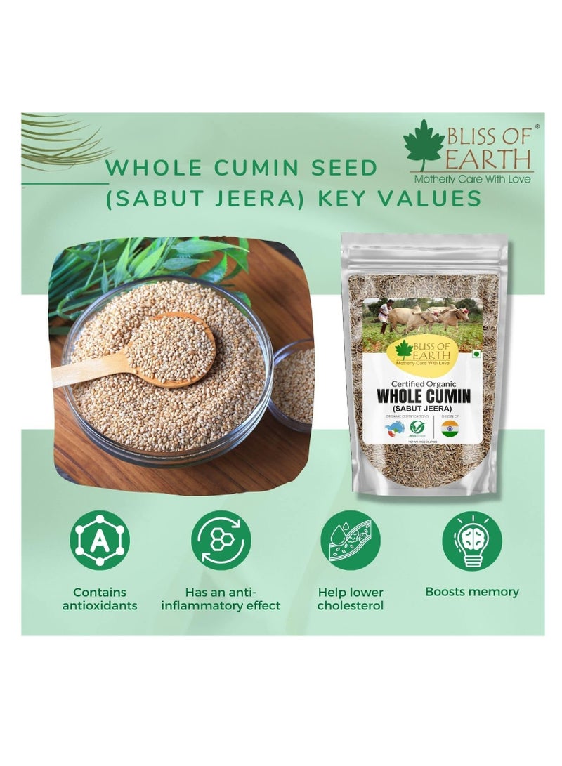 Bliss of Earth 400gm Certified Organic Sabut Jeera - Image 2