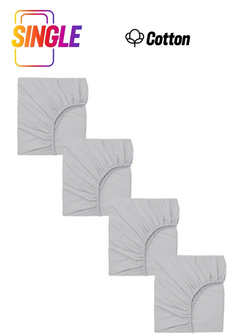 Cotenconcept 4 قطع 50 × 90 + 10 سم ملاءة طفل من قماش مشطوف مرن جانب الأم  - Image 1