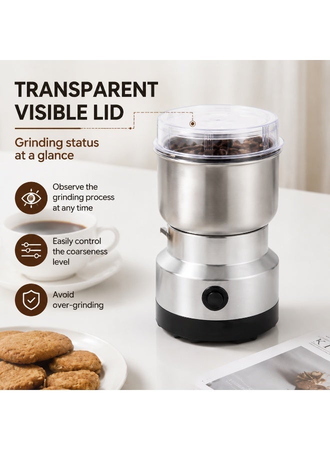 EXCLIFE Multifunctional electric grinder, compact household grinder, automatic coffee bean grinder, crusher and powder mill. - Image 3