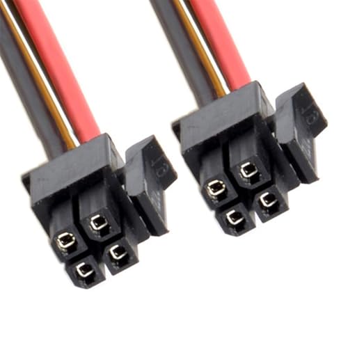 xiwai ATX Power Cable for Molex Micro Fit Connector 4Pin Male to 4-pin Male Power 12V Cable 60cm 20AWG Pitch=3.0mm - Image 1