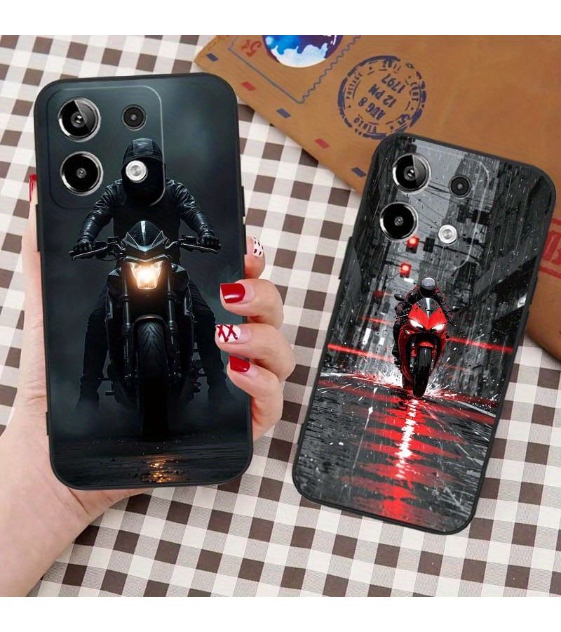 Phone Case Creative Motorcycle Themed Print Design For Xiaomi Redmi Note 14 Pro Plus Note 14 Pro Note 14 4G Note 13 5G Note 13 Pro 5G Note 13 Pro Plus Note 12 Pro Speed Note 12 Mixed Color 1