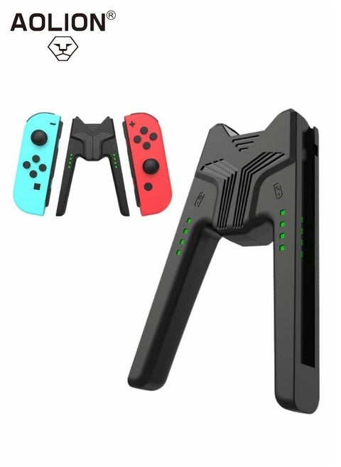 Charging Grip Compatible with Switch Controllers, JoyCon Charging Grip, Universal Controller Holder for Switch Joy Con and 3rd Party Joy Pad-Black