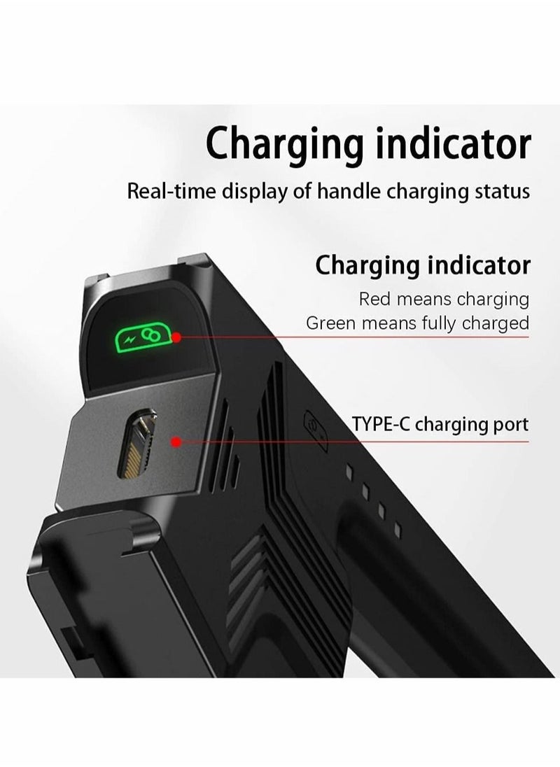 Charging Grip Compatible with Switch Controllers, JoyCon Charging Grip, Universal Controller Holder for Switch Joy Con and 3rd Party Joy Pad-Black