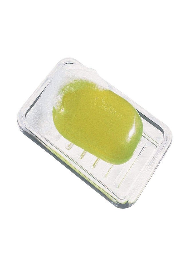 InterDesign iDesign Royal Plastic Rectangular Soap Saver, Bar Holder Tray for Bathroom Counter, Shower, Kitchen, 3.5" x 5.25", Clear - Image 4