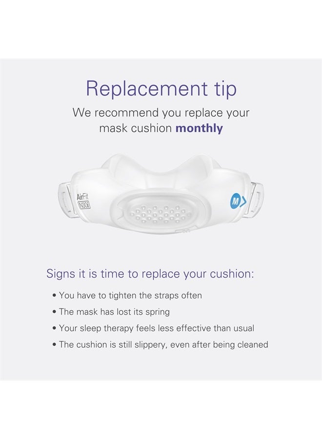Resmed وسادة استبدال الأنف AirFit N30i - متوسطة الحجم - مستلزمات CPAP من ResMed - سيليكون - يتم استبدالها كل شهر - Image 5