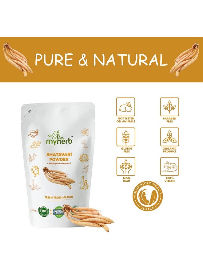 MYHERB 100% Natural Organic Shatavari Powder (Asparagus racemosus) || 227 Gm/0.5 Lbs || Promotes Vitality and Strength || For Men & Women - Image 5