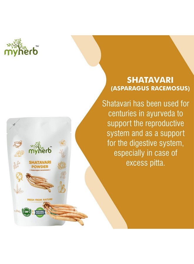 MYHERB 100% Natural Organic Shatavari Powder (Asparagus racemosus) || 227 Gm/0.5 Lbs || Promotes Vitality and Strength || For Men & Women - Image 2