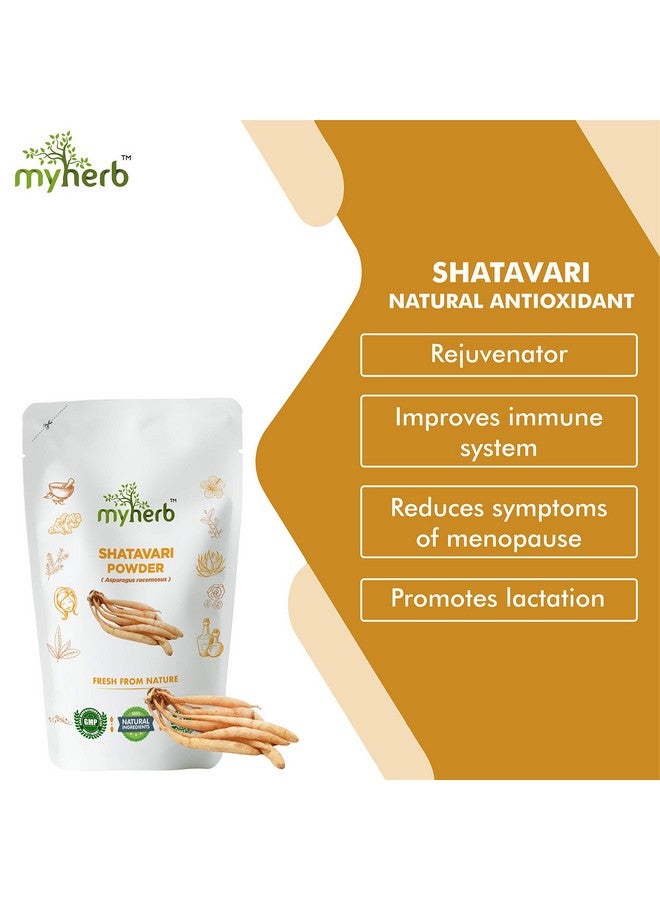 MYHERB 100% Natural Organic Shatavari Powder (Asparagus racemosus) || 227 Gm/0.5 Lbs || Promotes Vitality and Strength || For Men & Women - Image 3