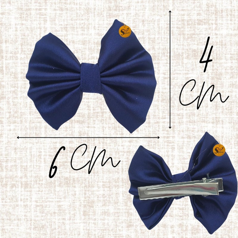 Sage Square Cute Pet Hair Bow Clip | Handmade for Dogs & Cats | Stylish Topknot & Grooming Accessory | Fancy Look for Weddings, Festivals & Celebrations | Great Gift Idea (Blue) - Image 3