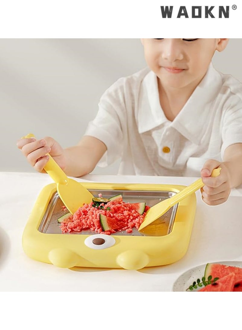 WAOKN Rolled Machine, Cold Tray Yogurt Roller | Non-Electric Plate for Family Activities Children Teens Friends - Image 3