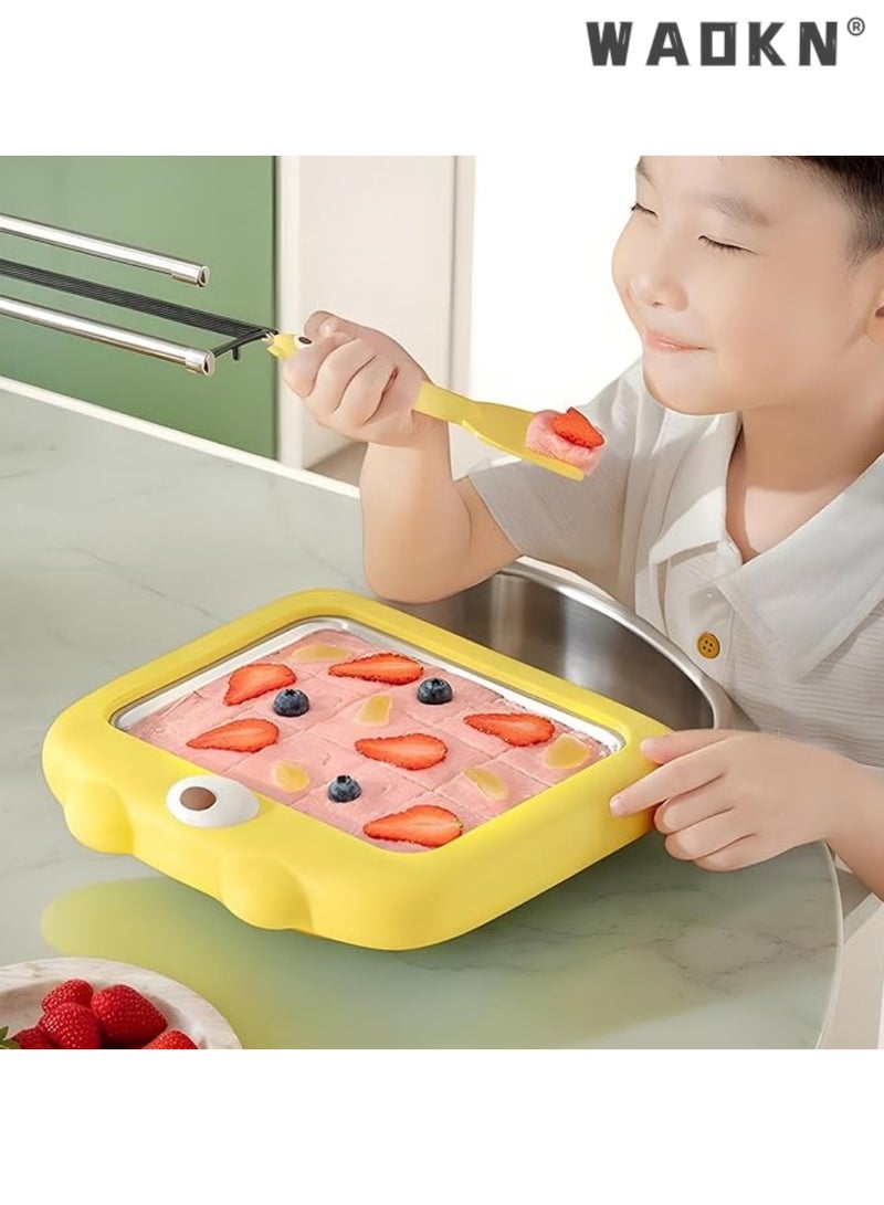 WAOKN Rolled Machine, Cold Tray Yogurt Roller | Non-Electric Plate for Family Activities Children Teens Friends - Image 2